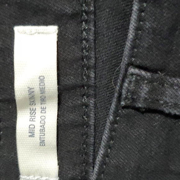Universal Thread black denim mid-rise skinny fitted hip&thigh women's si… - Picture 7 of 9